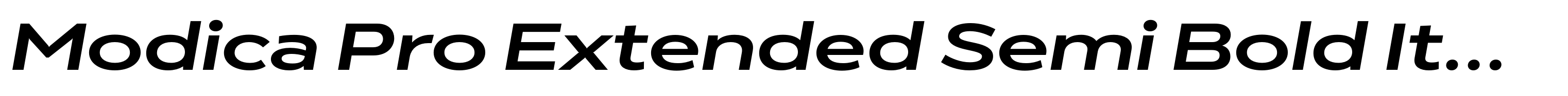 Modica Pro Extended Semi Bold Italic